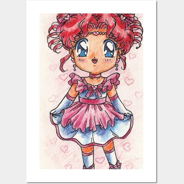 Chibi Chibi in a Cute Dress Wall Art by eosofdawn